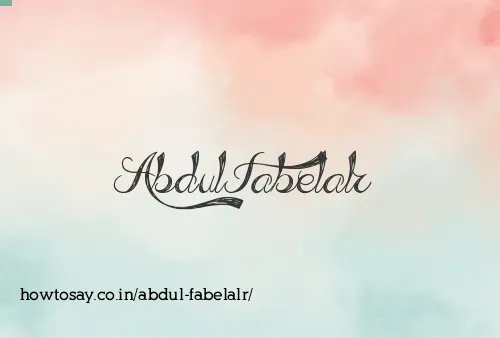 Abdul Fabelalr
