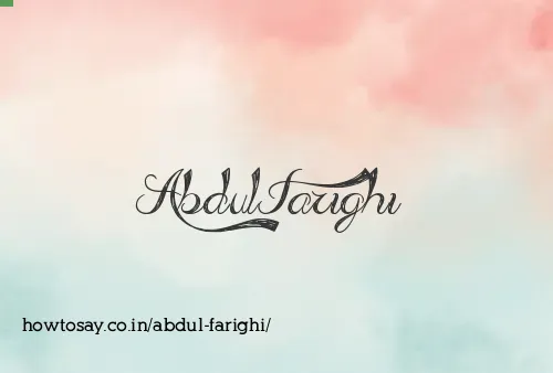 Abdul Farighi