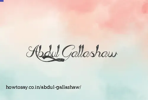 Abdul Gallashaw