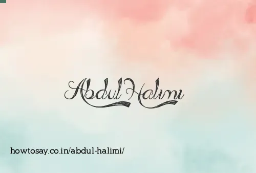 Abdul Halimi