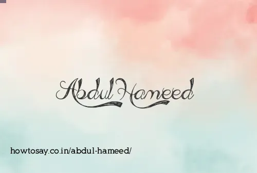 Abdul Hameed