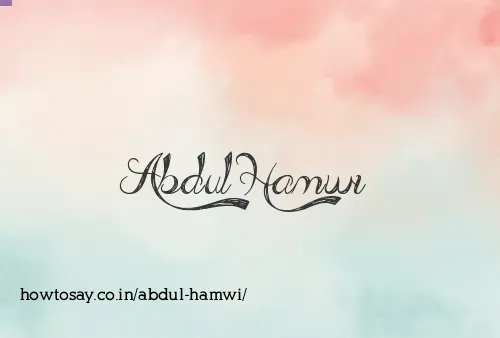 Abdul Hamwi