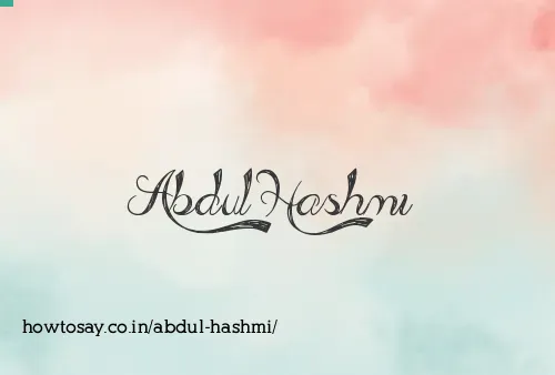 Abdul Hashmi