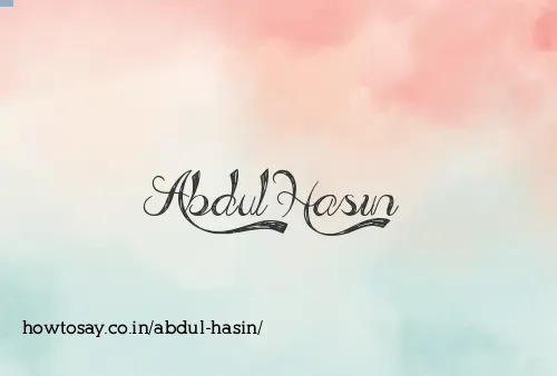 Abdul Hasin
