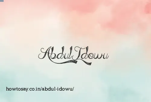 Abdul Idowu