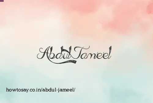 Abdul Jameel