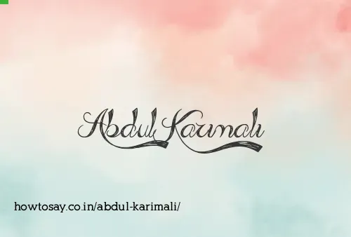 Abdul Karimali