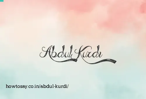 Abdul Kurdi