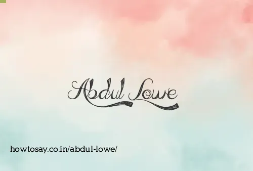 Abdul Lowe
