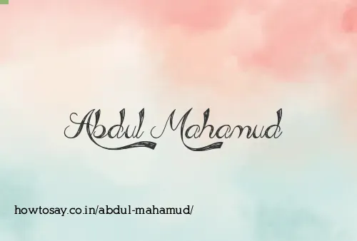 Abdul Mahamud