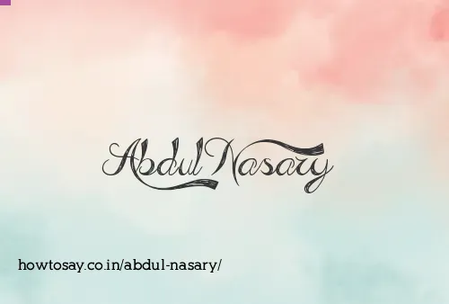 Abdul Nasary