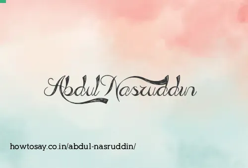 Abdul Nasruddin