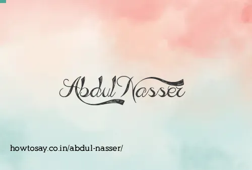Abdul Nasser