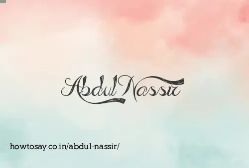 Abdul Nassir