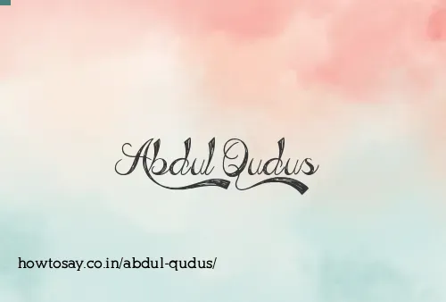 Abdul Qudus