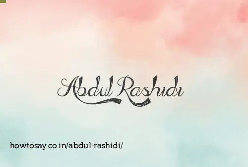 Abdul Rashidi