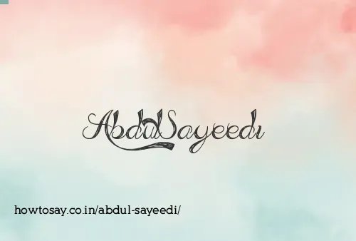Abdul Sayeedi