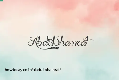 Abdul Shamrat