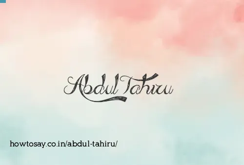 Abdul Tahiru