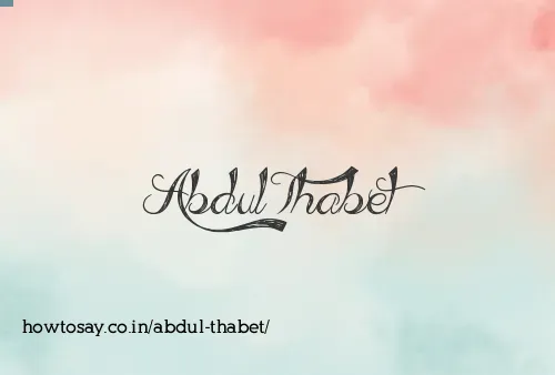 Abdul Thabet
