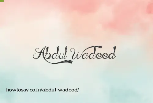 Abdul Wadood