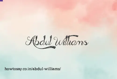 Abdul Williams