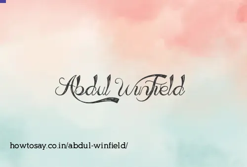 Abdul Winfield