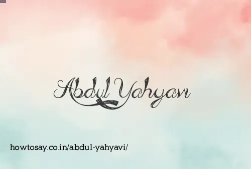 Abdul Yahyavi