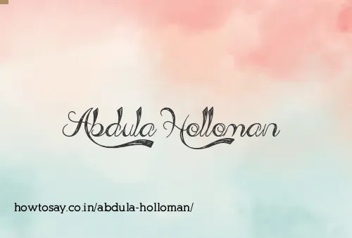 Abdula Holloman