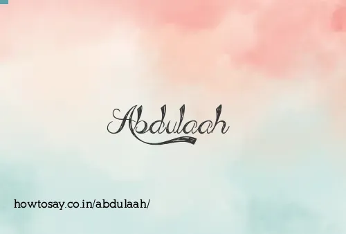 Abdulaah