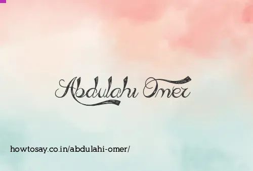 Abdulahi Omer