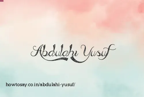 Abdulahi Yusuf