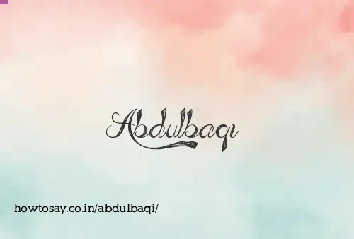 Abdulbaqi