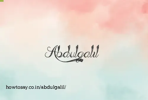 Abdulgalil