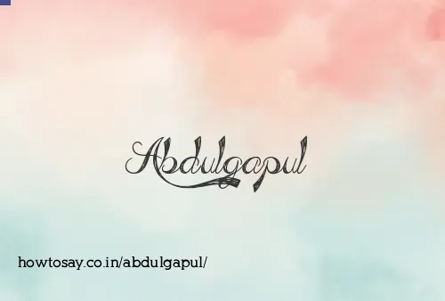 Abdulgapul