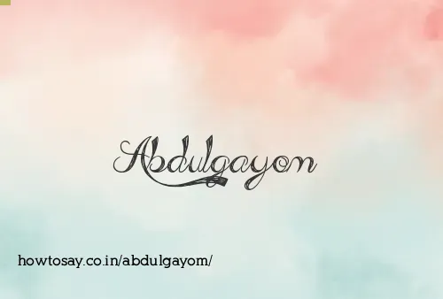 Abdulgayom
