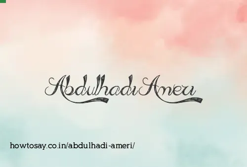 Abdulhadi Ameri