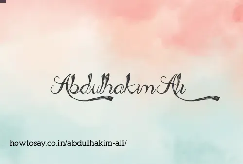 Abdulhakim Ali