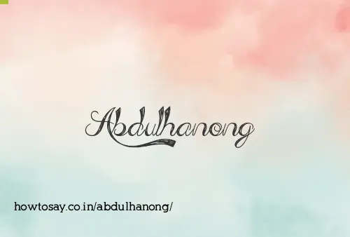 Abdulhanong