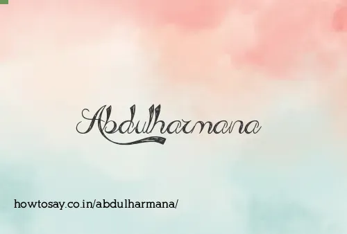 Abdulharmana