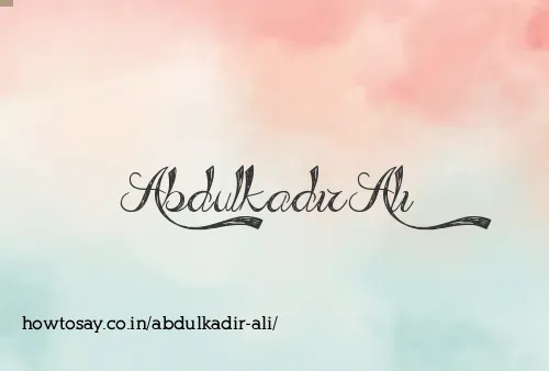 Abdulkadir Ali