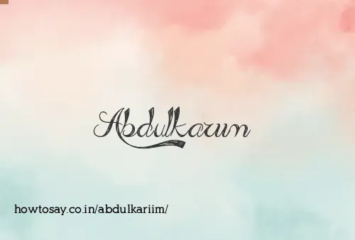 Abdulkariim
