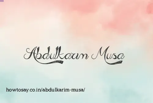 Abdulkarim Musa