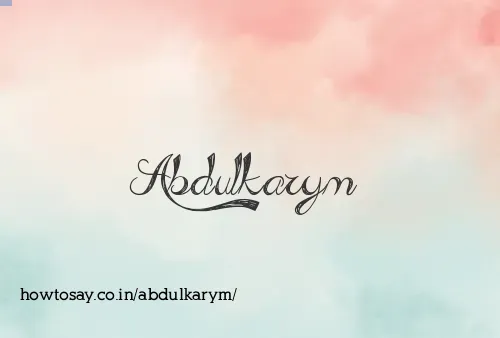 Abdulkarym