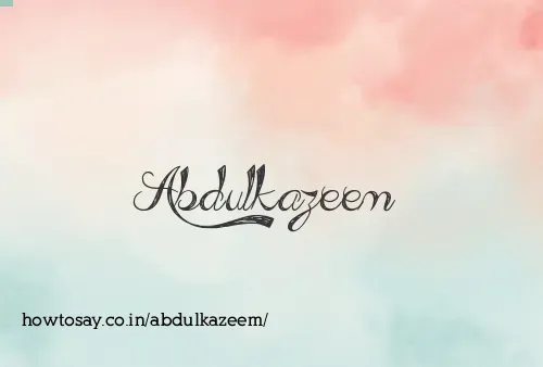 Abdulkazeem
