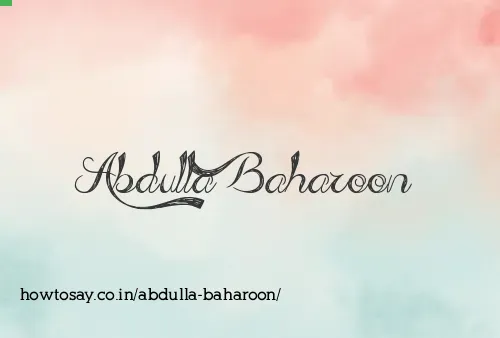 Abdulla Baharoon