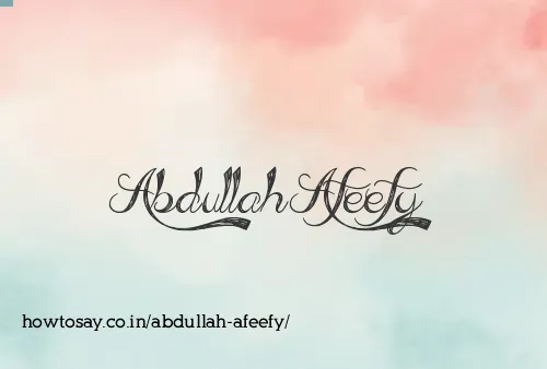 Abdullah Afeefy
