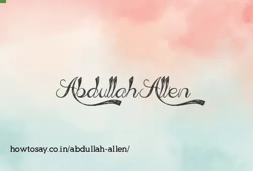 Abdullah Allen