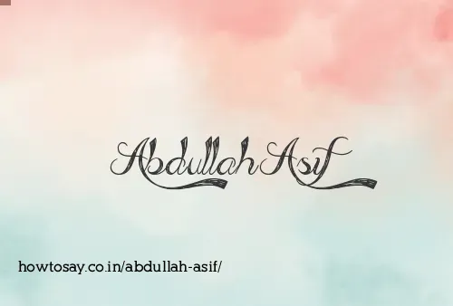 Abdullah Asif