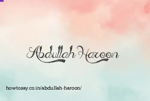 Abdullah Haroon